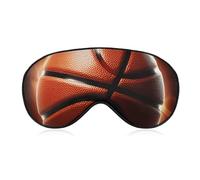 Basketball On Fire Sleep Mask for Women Men, Soft Eye Mask with Adjustable Strap for Sleeping, Light Blocking Travel Blindfold for Nap Comfortable Eye Cover for Home Office