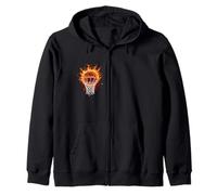 Basketball on Fire Zip Hoodie