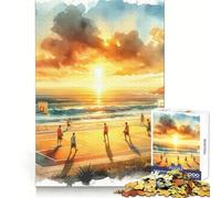 Basketball on The Beach Jigsaw Puzzle for Adults 1000 Pieces Focus Training Mindful Escape Tight Join Meaningful Gift (50x75cm)
