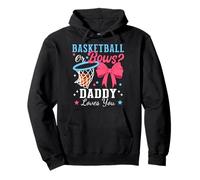 Basketball Or Bows Daddy Loves You Gender Reveal Party Pullover Hoodie