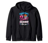 Basketball or Bows GRAMMY Loves You Gender Reveal Pink Blue Zip Hoodie