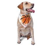 Basketball Orange Abstract Painting BackgroundDog Bandanas Cat Puppy Scarfs Washable Pet Handkerchief