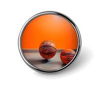 Basketball Orange Round Badge Cute Enamel Lapel Pin Brooches Button Pin Personalized Clothing Decoration Unisex Badge Holder Hats Bags Shirts Decor