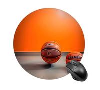 Basketball Orange Round Mouse Pad Smooth Glide Gaming Mousepad Extra Density Portable Comfortable Mouse Mat for Desk, Home, Office 7.8x7.8 Inches