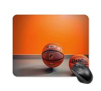 Basketball Orange Square Mouse Pad Portable Computer Mousepad with Non-Slip Rubber Base 20 * 25cm Ultra-Thin Gaming Mouse Mat for Computer Laptop Office Desk Accessories