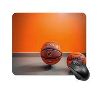 Basketball Orange Square Mouse Pad Portable Computer Mousepad with Non-Slip Rubber Base 25 * 30cm Ultra-Thin Gaming Mouse Mat for Computer Laptop Office Desk Accessories