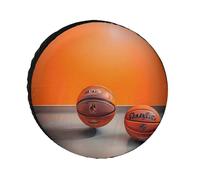 Basketball Orange Tire Covers Waterproof Anti UV Tire Cover 24inch Single Axle Wheel Covers for RV Truck SUV Trailer Universal for All Seasons