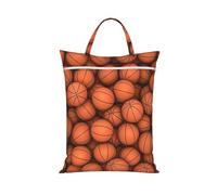 Basketball Orange,Travel Dirty Laundry Bag Foldable Dirty Clothes Bag Durable Storage Bag
