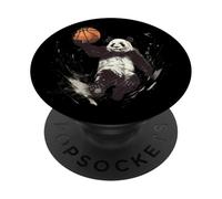 Basketball Panda Bear Artwork Basketball Player Drawing PopSockets Adhesive PopGrip