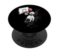 Basketball Panda Bear Slam Dunk Artwork Basketball Player PopSockets Adhesive PopGrip