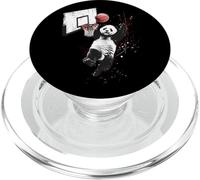 Basketball Panda Bear Slam Dunk Artwork Basketball Player PopSockets PopGrip for MagSafe