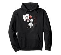 Basketball Panda Bear Slam Dunk Artwork Basketball Player Pullover Hoodie