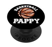Basketball Pappy Distressed Vintage Funny Grandpa Game Day PopSockets Adhesive PopGrip
