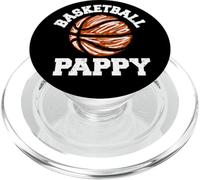 Basketball Pappy Distressed Vintage Funny Grandpa Game Day PopSockets PopGrip for MagSafe