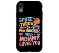 Basketball Pink Bows Free Throws Mommy Loves You Case for iPhone XR