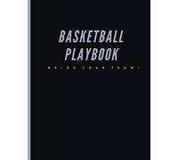 Basketball Playbook: Plain Black High School NBA Basketball Planner | 120 Premium Pages Basketball Court Diagrams & Journal for Drawing & Writing Up Plays, Drills, and Scouting