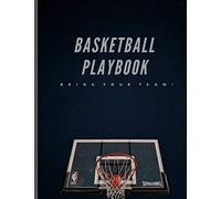 Basketball Playbook: White & Red NBA system on Night Blue Sky Matte Cover | 120 Premium Pages Basketball Court Diagrams & Journal for Drawing & Writing Up Plays, Drills, and Scouting