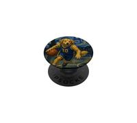 Basketball Player Golden Retriever Dog Art PopSockets Adhesive PopGrip