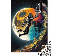Basketball Player Jumping 1000 Pieces Recycled Puzzle Adults Reusable Stress Relief Challenging Fun Brain Teaser 38x26cm/1000pcs