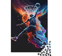 Basketball Player Slam 1000 Pc Eco-Friendly Paper Puzzle Adult Hobbyists Portable Mind Decompression Hours Entertainment 70x50cm/1000pcs