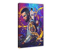 Basketball Player Stephen Curry Sports Poster 17 Canvas Poster Wall Art Decor Print Picture Paintings for Living Room Bedroom Decoration Frame-style 12x18inch(30x45cm)