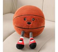 Basketball Plush Pillow with Legs - Cute Smiling Face & Wobbly Feet | Soft Stuffed Animal Throw Pillow for Couch, Bed, Dorm, Game Room Decor,Birthday Gift for Boys Girls Kids Basketball Fans Him Her