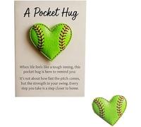 Basketball Pocket Hug with Gift Card,Baseball Pocket Hug,Golf Pocket Hug, Heart-Shaped Sport-Themed Pocket Hug Collection, Sports Themed Encouragement Gifts (B)
