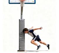 Basketball Pole Anti-collision Protector Padding, Square Column Professional Pole Cushion Wrap Around, Thickened Foam Pole Crash Pad for School(Gray,2"x2"/5x5cm)