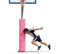 Basketball Pole Anti-collision Protector Padding, Square Column Professional Pole Cushion Wrap Around, Thickened Foam Pole Crash Pad for School(Pink,6"x6"/15x15cm)