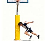 Basketball Pole Anti-collision Protector Padding, Square Column Professional Pole Cushion Wrap Around, Thickened Foam Pole Crash Pad for School(Yellow,9"x9"/23x23cm)