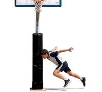 Basketball Pole Anti-collision Protector Padding, Square Column Professional Pole Cushion Wrap Around, Thickened Foam Pole Crash Pad for School(Black,5.5"x5.5"/14x14cm)