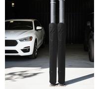 Basketball Pole Pad,2 Pcs 7ft Garage Pole Protector - Anti-Collision Foam Padding Wrap for Metal Poles & Pipes, Round Padded Covers (Black, 5" Diameter) - Safety Column Protection