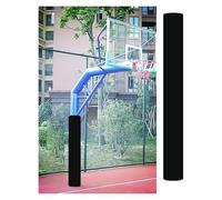 Basketball Pole Pad,72" Basketball Pole Padding for Outdoor Hoops, Black 4" Diameter Wrap Cover with Straps, Protective Column Pad for Collision Safety, Ideal for Basements and Courts