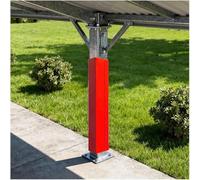 Basketball Pole Pad, Square Foam Cushion for 4-8 Feet Poles, Wrap Around Playground Protection, Red Padding for Garage and Outdoor Use, 3x3 to 12x12 Inches