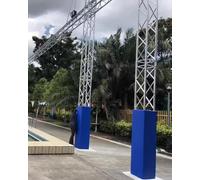 Basketball Pole Pad,Wrap Around Pole Padding for Basketball Hoops - 6ft Protective Foam Pads for 3-9 inch Pillars, Ideal for Garage & Outdoor Use, Blue (10"x10" / 25x25cm)