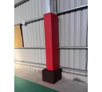 Basketball Pole Pad,Wrap Around Pole Padding for Basketball Hoops, 6ft Protective Pads for 3-9" Pillars, Outdoor Garage & Carport Column Safety Barrier (Red, 4.5"x4.5")