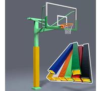 Basketball Pole Padding 72" Tall, Wrap Around Square Pole Pad Self Adhesive, All Weather Crash Cushion Pads for School Playgrounds
