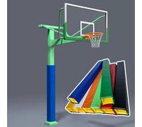 Basketball Pole Padding 72" Tall, Wrap Around Square Pole Pad Self Adhesive, All Weather Crash Cushion Pads for School Playgrounds