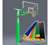 Basketball Pole Padding 72" Tall, Wrap Around Square Pole Pad Self Adhesive, All Weather Crash Cushion Pads for School Playgrounds