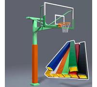 Basketball Pole Padding 72" Tall, Wrap Around Square Pole Pad Self Adhesive, All Weather Crash Cushion Pads for School Playgrounds
