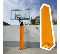 Basketball Pole Protector Padding - Collision-proof PU Foam Wrap for Square Poles, 9.5'x9.5', Fits 6'x6' and 4'x4' with Magic Tape, Ideal for Safety