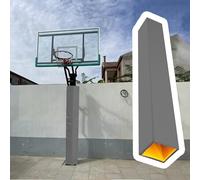 Basketball Pole Protector Padding - Collision-proof PU Foam Wrap for Square Poles, 9.5'x9.5', Fits 6'x6' and 4'x4' with Magic Tape, Ideal for Safety