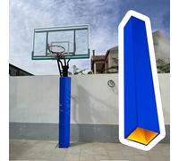 Basketball Pole Protector Padding - Collision-proof PU Foam Wrap for Square Poles, 9.5'x9.5', Fits 6'x6' and 4'x4' with Magic Tape, Ideal for Safety