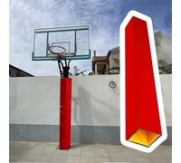 Basketball Pole Protector Padding - Collision-proof PU Foam Wrap for Square Poles, 9.5'x9.5', Fits 6'x6' and 4'x4' with Magic Tape, Ideal for Safety