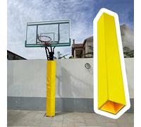 Basketball Pole Protector Padding - Collision-proof PU Foam Wrap for Square Poles, 9.5'x9.5', Fits 6'x6' and 4'x4' with Magic Tape, Ideal for Safety