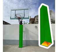 Basketball Pole Protector Padding - Collision-proof PU Foam Wrap for Square Poles, 9.5'x9.5', Fits 6'x6' and 4'x4' with Magic Tape, Ideal for Safety