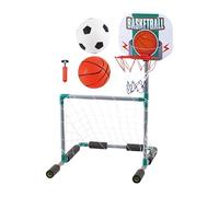 Basketball Pool Hoop with Soccer Goal Combo, Outdoor Water Sports Toy Set, Lawn Beach Park, 17.72x21.65x27.56 Inches, Floating Net Game for Backyard Garden Teens Adults Event Planners Summers Fun