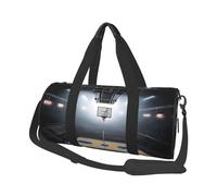 Basketball Print Round Duffel Bag, Canvas Overnight Travel Tote Bag, Waterproof and Tear-Resistant.Foldable Weekend Travel Bag