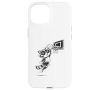 Basketball Raccoon Slam Dunk With Sunglasses Case for iPhone 15