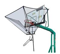 Basketball Rebounder with 180° Rotating Chute 2 Rebound Nets Hanging Returner Guard Nets Suitable for Indoor and Outdoor Use